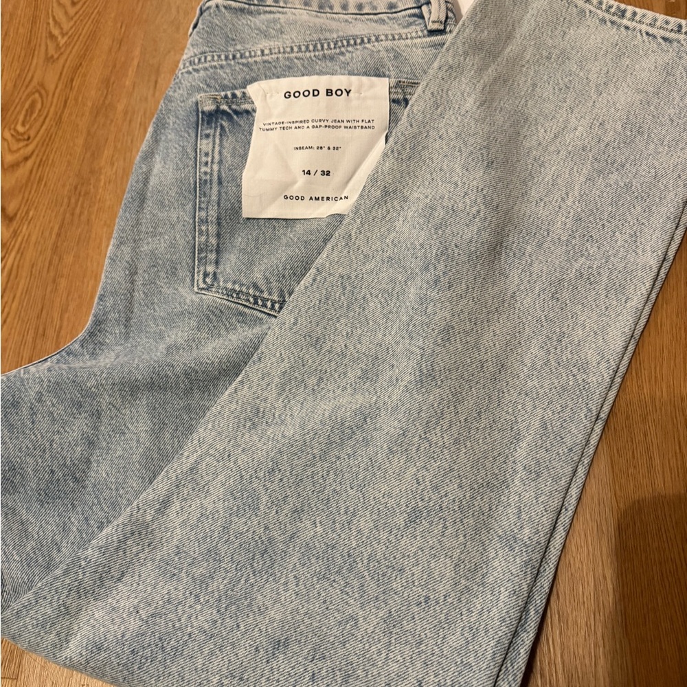 NWT Good American “good boy” jeans size 14